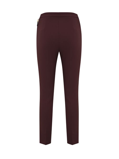 Pantaloni in doppio crepe Merlot Elisabetta Franchi | PA12056E2EA4